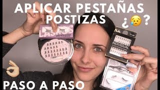 COMO APLICAR PESTAÑAS POSTIZASENTERASMEDIAS Y GRUPITOSPASO A PASO [upl. by Redmer]