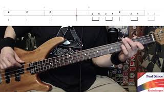 Kodachrome by Paul Simon  Bass Cover with Tabs PlayAlong [upl. by Janifer895]