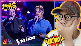 Jeremy Beloate Kiara Vega and Sofronio Vasquez Get Standing Ovations  The Voice knockouts Reaction [upl. by Anelad]