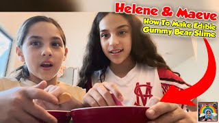 Helene amp Maeve How To Make Edible Gummy Bear Slime  Helene Turcotte [upl. by Talbott]