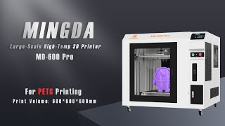 MINGDA MD600 Pro LargeScale HighTemp 3D printer printing Bing Dwen Dwen with PETG filament [upl. by Garlinda]