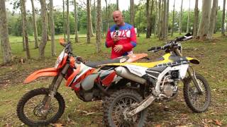 2016 KTM 450EXC vs 2016 Yamaha WR450F [upl. by Alaik]