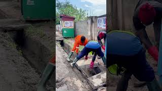 Before and After fypシ゚ pressurewashing volunteers asmr stree2 ghana mrbeast citycleaning [upl. by Doherty]