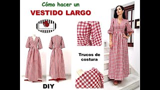 Cómo hacer un VESTIDO LARGO DIY [upl. by Kcirednek]