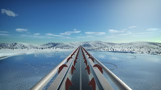 Planet Coaster Ice Lake Roller Coaster [upl. by Akemit540]