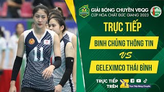 🔴Trực tiếp BINH CHỦNG THÔNG TIN vs GELEXIMCO THÁI BÌNH  Bảng C  Nữ Giải bóng chuyền VĐQG 2023 [upl. by Attenyl]