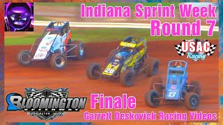 Bloomington Speedway  July 28 2023 USAC Indiana Sprint Week FULL RACE [upl. by Peterman]