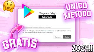 Cómo Conseguir Tarjetas De GOOGLE PLAY GRATIS EN 2024 Único Método [upl. by Araic772]