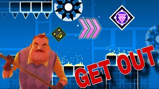 Hello Neighbor quotGet Outquot Geometry Dash 22 [upl. by Temme]