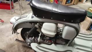 Lambretta Ancillotti exhaust with VW beetle tailpipe [upl. by Arutak]