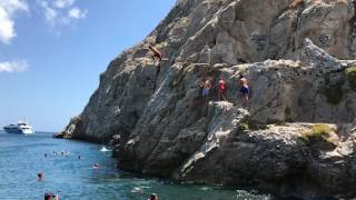 Santorini Kamari Cliff Jump [upl. by Matheny]