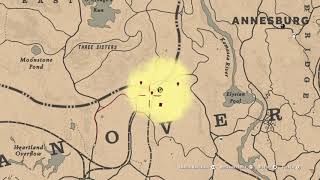 Red Dead Online Tesoro Norte de Clingman Clingman North Treasure Map Location [upl. by Anastasia]