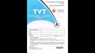 SONUÇ YAYINLARI TYT DENEME SINAVI SORU ÇÖZÜMLERİ 30072024 [upl. by Anthea]