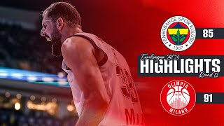 Fenerbahce  Olimpia Milano Highlights [upl. by Yovonnda676]