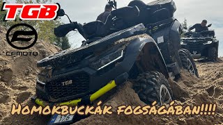 TGB vs CF Moto  ATV Sand test Homokbuckàk között a gépek [upl. by Odnomor595]