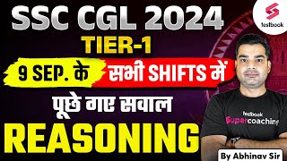 SSC CGL Pre 2024 Reasoning Paper Solution  9 Sep all Shifts  By Abhinav Sir [upl. by Sucy984]