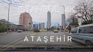 Istanbul 4K Driving Tour in Ataşehir District City Sightseeing 4K Drive [upl. by Auqinu109]