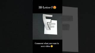 Incredible 3D Letters Come to Life  3D Letter F shorts [upl. by Bausch347]