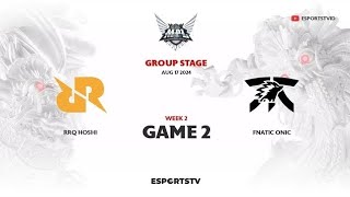 RRQ Hoshi vs Fnatic ONIC GAME 2 MPL ID S14  FNOC VS RRQ [upl. by Ecirtnuahs]