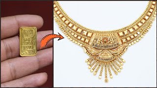 24K Necklace Design Making  Proof of Pure Gold Jewellery  How its Made  Gold Smith Jack [upl. by Yetta]