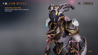 Warframe  Vetala Prime Armorset ampAurimus Prime Syandana [upl. by Linette]