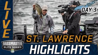 Highlights Day 3 Bassmaster action at the St Lawrence River [upl. by Eneirda981]