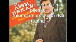 Asim Brkan  Vjerenicki prsten tekst [upl. by Teteak]