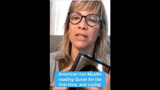 She opened Quran on a random verse And couldnt stop crying Non Muslim American reading Quran [upl. by Lucienne]