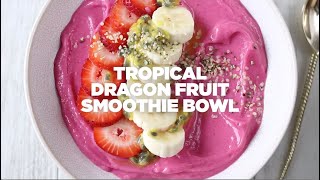 TROPICAL DRAGON FRUIT SMOOTHIE BOWL 🌴💖 [upl. by Dulcinea]