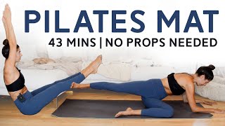 Total Body Pilates Mat Workout 43 Mins  No Props Needed AtHome Pilates Workout [upl. by Hsara]