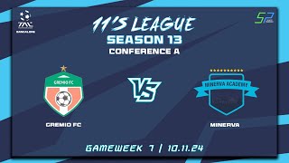 TAL BLR  11s  Season 13  Con A  Game Week 7  Gremio FC vs Minerva FC 101124 [upl. by Opportina622]