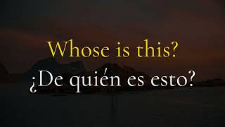 Frases En Inglés Con WHOSE [upl. by Ahsieker712]