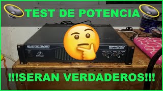 🤔Test de potencia Behringer Ep 4000w SERAN VERDADEROS😳 [upl. by Alliuqal]