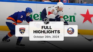 Panthers at Islanders  October 26 2024  NHL Full Game Highlights [upl. by Madson531]