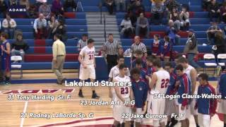 Lakeland Chiefs vs Carbondale Area Chargers January 21 2016 [upl. by Naud]