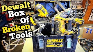 Another big Dewalt box fill of broken tools needing repaired Dewalt Makita and Alfra tools fixed [upl. by Farron689]