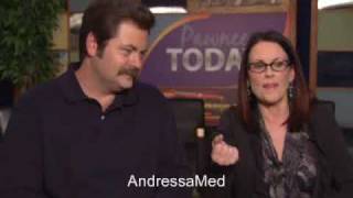 Megan Mullally  Parks and Recreation interview with Nick  2 [upl. by Haniraz]