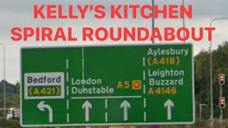 KELLY’S KITCHEN  GREAT BRICKHILL SPIRAL ROUNDABOUT Bletchley Test Route [upl. by Annmaria]