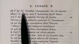 Reading Homer Iliad Book 2 lines 134 [upl. by Nerrawed]