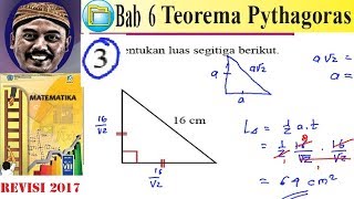 teorema pythagoras  matematika kelas 8 bse k13 rev 2017  lat 64 no 3 luas segitiga [upl. by Gnex121]