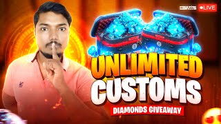 FREE FIRE LIVE GIVEAWAY💥😱 CUSTOM ROOMS FF LIVE GIVEAWAY shortlive [upl. by Rusell]