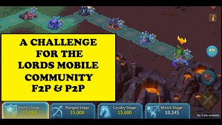 LORDS MOBILE  A CHALLENGE FOR THE LORDS MOBILE COMMUNITY  F2P amp P2P  I dare you langer6969 [upl. by Lauren]