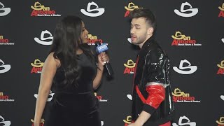 Prince Royce talks life with Emeraude Toubia new music and tour life at San Antonio Rodeo [upl. by Ruff]