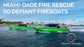 Metal Shark Delivers Two 50’ Fireboats to MiamiDade Fire Rescue [upl. by Elam530]