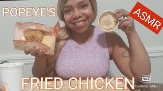 ASMR POPEYES FRIED CHICKEN MUKBANG No Talking EATING SHOW smackingsounds popeyes [upl. by Collie]