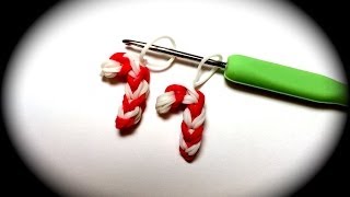 Candy Cane for Christmas Loom Band Charm Without the Rainbow Loom [upl. by Georgette234]