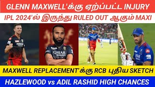 GLENN MAXWELL RULED OUT VS SRH  NEW REPLACEMENT LOADING cricketchallengerstamil [upl. by Vernon574]