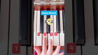 Baby Shark piano song 🩵🦈🩵 piano easypiano pianomusic pianosong babyshark babysharkdoodoo [upl. by Tybald]