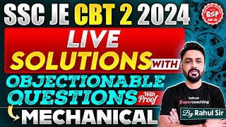 SSC JE CBT 2 2024 Mechanical Engineering Solutions amp Objectionable Questions  Rahul Sir [upl. by Zulaledairam]