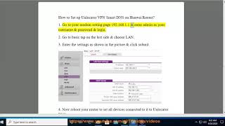Set up Unlocator VPN Smart DNS on Huawei Router [upl. by Dehsar]